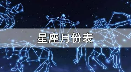 星座月份表（星座月份表查询）