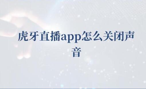 手机虎牙直播怎么关闭声音（虎牙直播app怎么关闭声音）