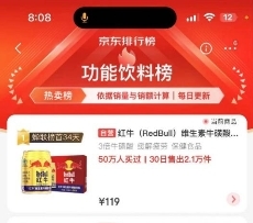 红牛?维生素牛磺酸饮料“走红”社交网络