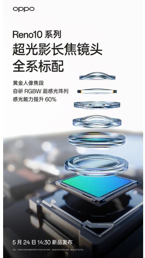 5月24发布,OPPO Reno10系列全系标配超光影长焦镜头,人像大片轻松拿捏