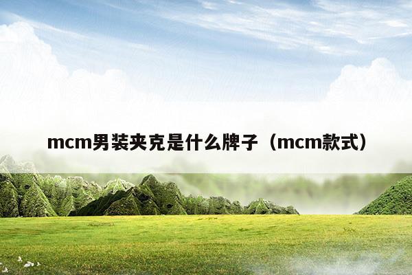 mcm男装夹克是什么牌子(mcm男款包)