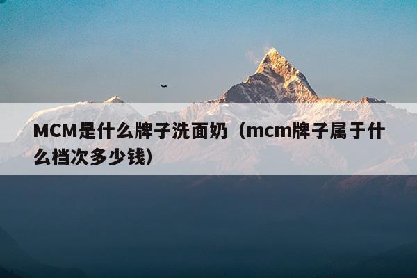 MCM是什么牌子洗面奶(mcm包包是什么牌子中文名)