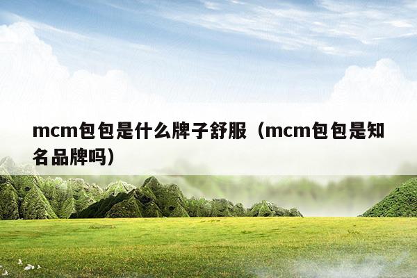 mcm包包是什么牌子舒服(mcm包包是什么牌子的)