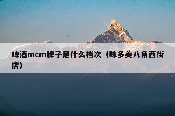 啤酒mcm牌子是什么档次(mf啤酒)