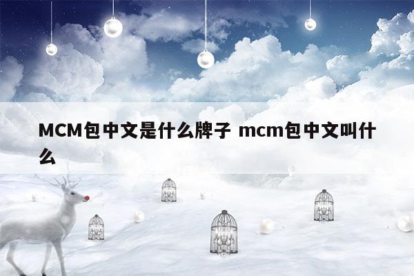 MCM包中文是什么牌子mcm包中文叫什么(mcm用中文是什么牌子)