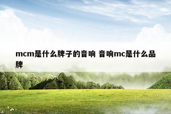 mcm是什么牌子的音响音响mc是什么品牌(音响上的mc是什么意思)