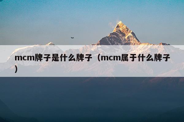 mcm牌子是什么牌子(mcm牌子属于什么档次哪国的牌子)