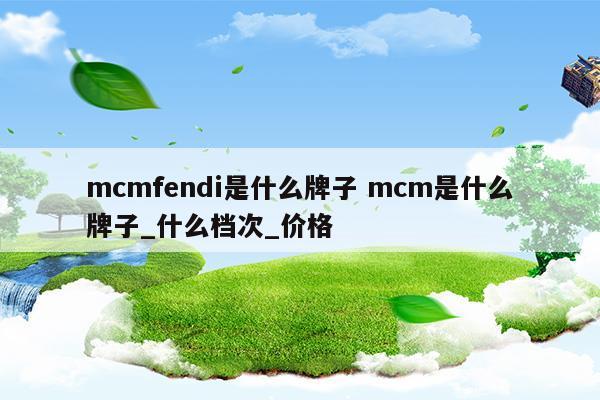 mcm牌子属于什么档次