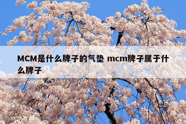 MCM是什么牌子的气垫mcm牌子属于什么牌子(mcm质量怎么样)