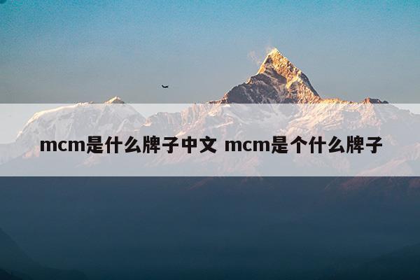 mcm是什么牌子中文mcm是个什么牌子(mcm是什么牌子中文名怎么读)