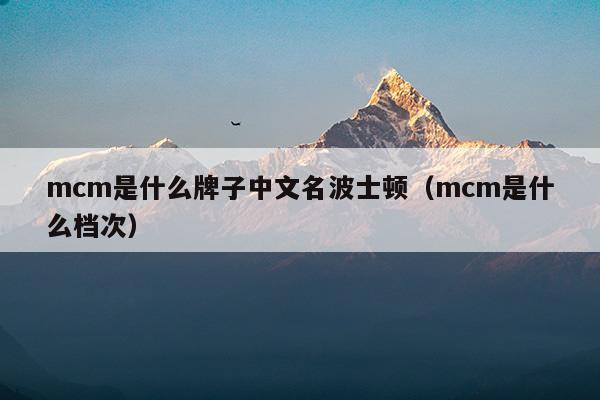 mcm是什么牌子中文名波士顿(mcm是哪个国家的牌子)