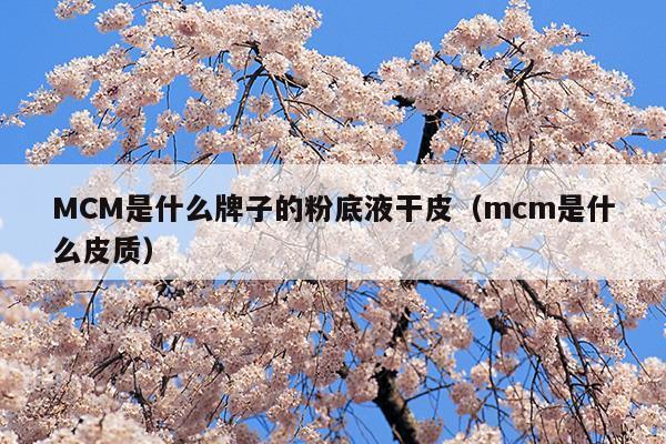 MCM是什么牌子的粉底液干皮(粉底液mc1是什么意思)