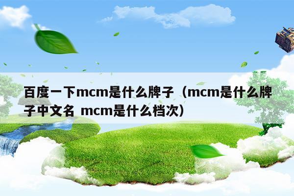 百度一下mcm是什么牌子(百度一下mcm是什么牌子)