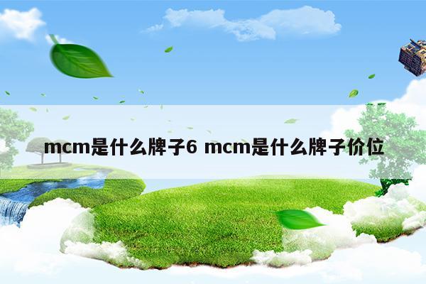 mcm是什么牌子6mcm是什么牌子价位(mcm-68)