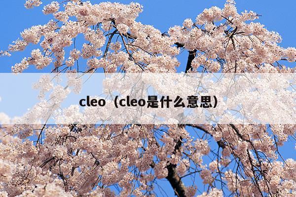 cleo(cleo下载)