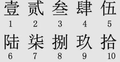 大写数字壹贰叁肆到拾怎么写（大写数字壹贰叁肆到拾如何写）