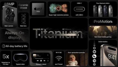 苹果正式公布iPhone15 Pro：3nm工艺A17 Pro芯片