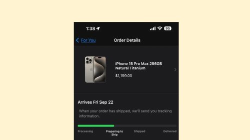 美国首批iPhone15即将配送：订单显示已准备发货