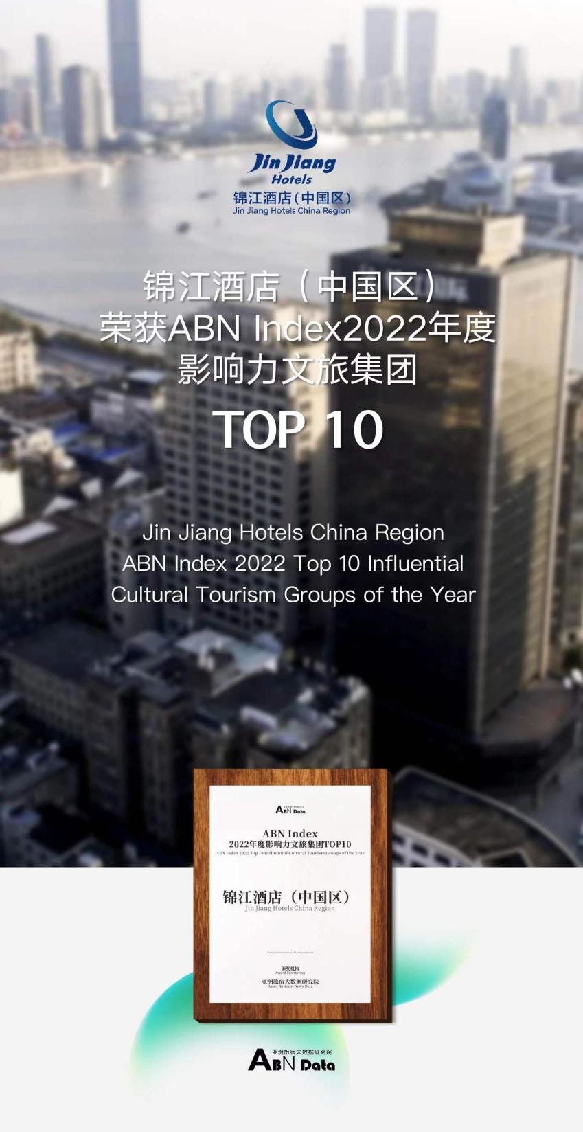 锦江酒店（中国区）多品牌斩获ABN Index年度影响力品牌大奖，呈现高质量发展脉络