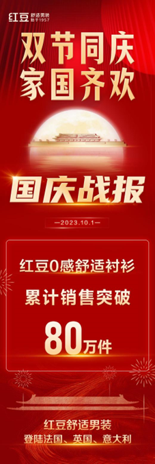 庆国庆促消费 红豆0感舒适衬衫热销80万件