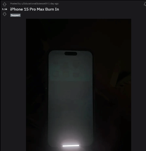 iPhone 15 Pro系列被曝有烧屏问题 或由于发热过大
