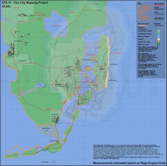 玩家根据泄露拼接《GTA6》地图：规模远超前作