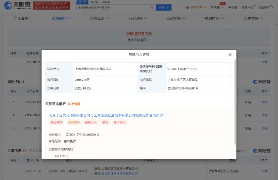 游族旗下公司拖欠百万费用 被强执260万余元