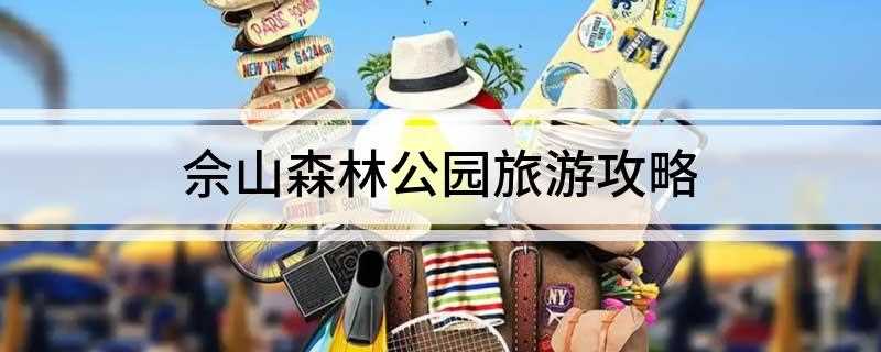 佘山森林公园旅游攻略(佘山森林公园旅游攻略图)