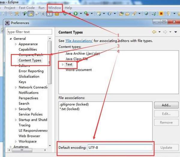 eclipse设置编码方式