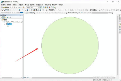 arcgis怎么画圆圈