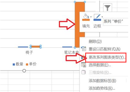 excel怎么绘制柱形折线图图例