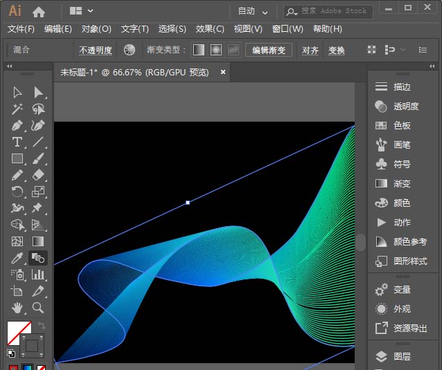 ai怎么制作科技线条效果图