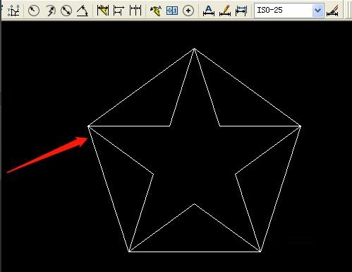 autocad如何画五角星