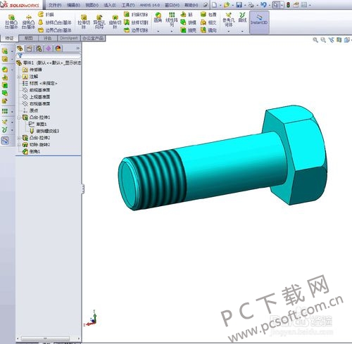 solidworks怎么画螺纹管道